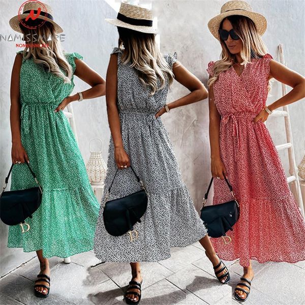 casual dresses women summer a-line dress patchwork design bandage ruffles decor v-neck sleeveless mid waist print long for holiday, Black;gray
casual dresses women summer a-line dress patchwork design bandage ruffles decor v-neck sleeveless mid waist print long for holiday, Black;gray