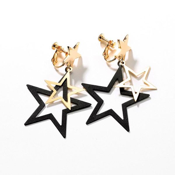 clip-on & screw back fashion korean star design earrings without piercing ear jewelry for grils party wearing bijoux christmas, Silver
clip-on & screw back fashion korean star design earrings without piercing ear jewelry for grils party wearing bijoux christmas, Silver