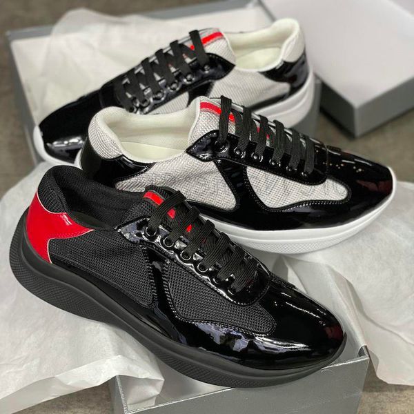 shoes america's cup xl americas cup patent leather sneakers mens luxurys designer flat black lace-up mesh casual runner
shoes america's cup xl americas cup patent leather sneakers mens luxurys designer flat black lace-up mesh casual runner