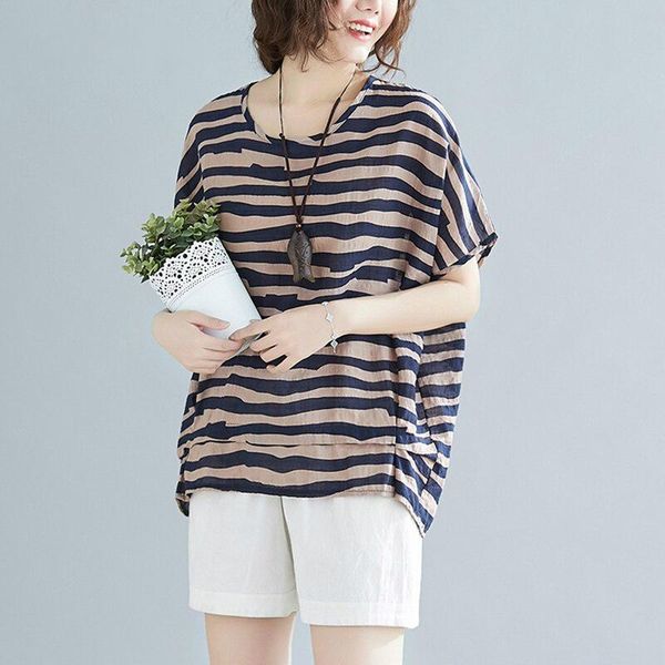 women's t-shirt plus size striped vintage t shirt women 2021 summer oversized batwing cotton tee shirts korean loose female top, White
women's t-shirt plus size striped vintage t shirt women 2021 summer oversized batwing cotton tee shirts korean loose female top, White