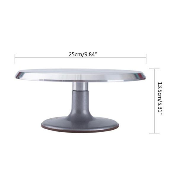 10" cake decorating turntable round 360° rotating stainless steel stand t8ne baking & pastry tools
10" cake decorating turntable round 360° rotating stainless steel stand t8ne baking & pastry tools