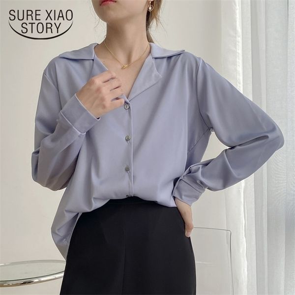 korean loose long sleeve women's shirt autumn office lady style suit lapel collar fashion vintage white female chic 11092 210421
korean loose long sleeve women's shirt autumn office lady style suit lapel collar fashion vintage white female chic 11092 210421