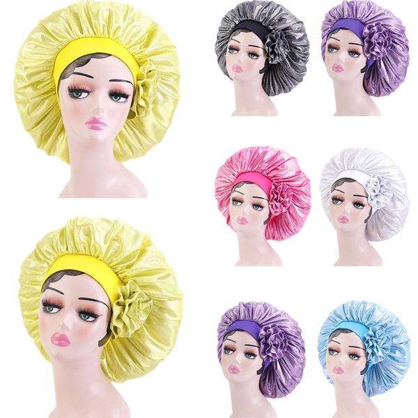 fashion women satin night sleep cap hair bonnet hat head cover wide elastic band big flower glitter beanies skullies hair care, Blue;gray
fashion women satin night sleep cap hair bonnet hat head cover wide elastic band big flower glitter beanies skullies hair care, Blue;gray