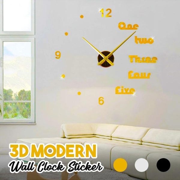 wall clocks 3d clock modern large watch self-adhesive sticker creative acrylic mirror art decal quartz home decor
wall clocks 3d clock modern large watch self-adhesive sticker creative acrylic mirror art decal quartz home decor