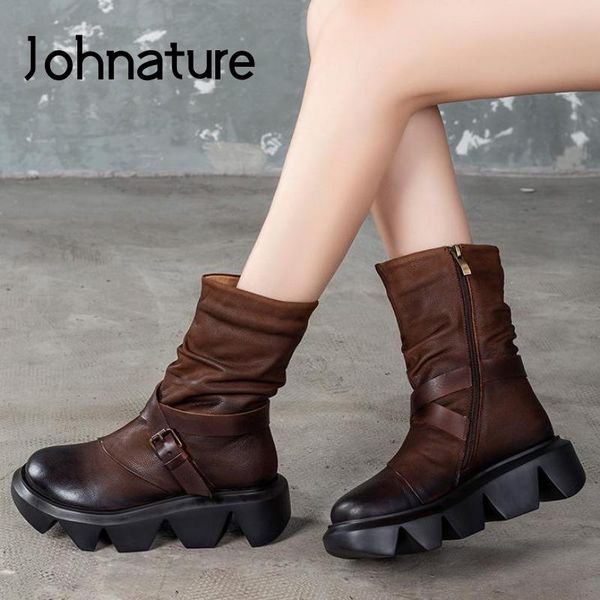 boots johnature ankle platform genuine leather women shoes 2021 plush winter round toe zip handmade concise ladies, Black
boots johnature ankle platform genuine leather women shoes 2021 plush winter round toe zip handmade concise ladies, Black