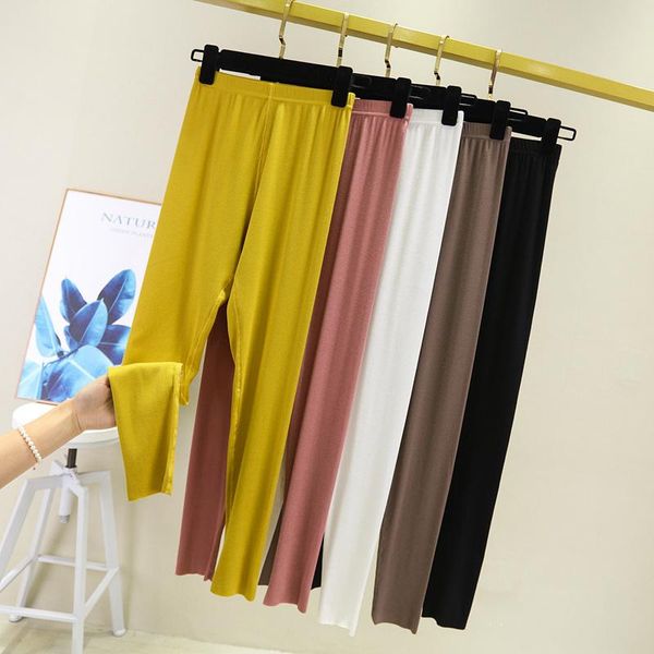 women's pants & capris spring autumn modal stretch leggings women large size long nine summer thin section high waist wild color trouse, Black;white
women's pants & capris spring autumn modal stretch leggings women large size long nine summer thin section high waist wild color trouse, Black;white
