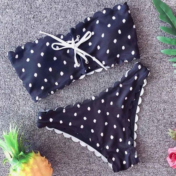 women's swimwear women casual strapless sleeveless dot print bra panty cross criss ruffles casual, swim, beach bikini swimsuit, White;black
women's swimwear women casual strapless sleeveless dot print bra panty cross criss ruffles casual, swim, beach bikini swimsuit, White;black