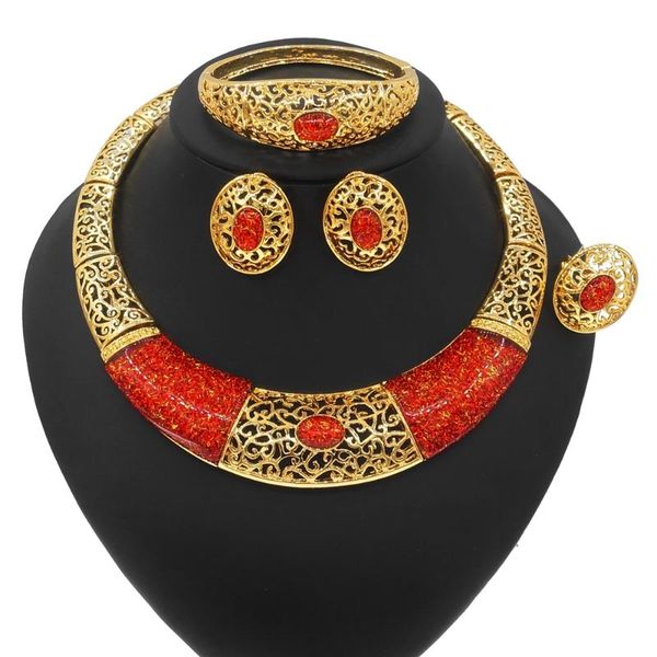 earrings & necklace yulaili fashion round jewelry set dubai gold luxury four-piece suits women's dinner party wear sets series, Silver
earrings & necklace yulaili fashion round jewelry set dubai gold luxury four-piece suits women's dinner party wear sets series, Silver