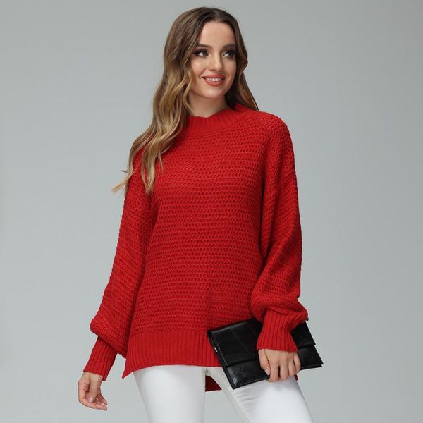 women's sweaters autumn and winter half high neck loose solid color long-sleeved knitted sweater women red purple turtle, White;black
women's sweaters autumn and winter half high neck loose solid color long-sleeved knitted sweater women red purple turtle, White;black