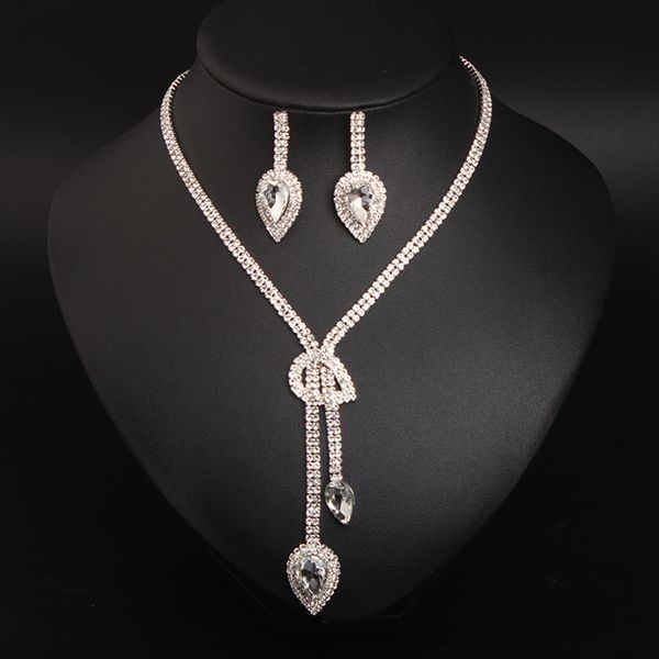wedding dress bride rhine-stone necklace earring set dress banquet feminine accessories, Silver
wedding dress bride rhine-stone necklace earring set dress banquet feminine accessories, Silver