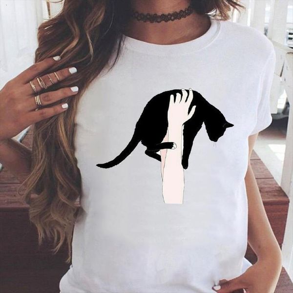 graphic cat printing clothing summer women t shirts cartoon kawaii 90s animal print female clothes tees shirt, White
graphic cat printing clothing summer women t shirts cartoon kawaii 90s animal print female clothes tees shirt, White