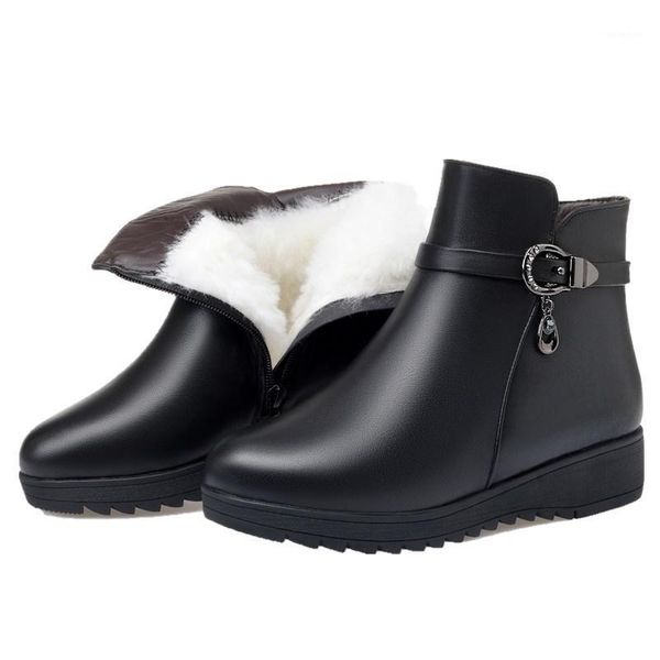 boots fashion winter shoes woman warm plush and wool ankle flat non-slip wedges women snow plus size, Black
boots fashion winter shoes woman warm plush and wool ankle flat non-slip wedges women snow plus size, Black