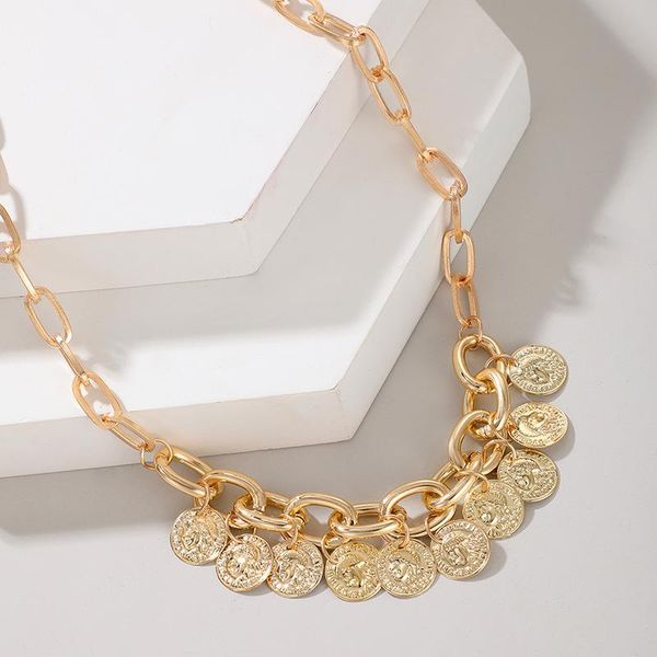 chokers vintage portrait choker necklace for women charm gold color fashion coins chunky chain necklaces jewelry grunge accessories, Golden;silver
chokers vintage portrait choker necklace for women charm gold color fashion coins chunky chain necklaces jewelry grunge accessories, Golden;silver
