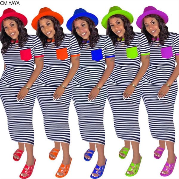 summer striped o neck women tanks short sleeve with pocket slim maxi dress vintage beach high street bodycon long dresses, White
summer striped o neck women tanks short sleeve with pocket slim maxi dress vintage beach high street bodycon long dresses, White