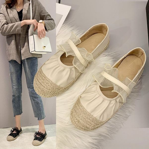 dress shoes hemp knitted cover toe flats pleated ballet women preppy patchwork loafers lacework elastic band ballerina espadrilles 42 pla5, Black
dress shoes hemp knitted cover toe flats pleated ballet women preppy patchwork loafers lacework elastic band ballerina espadrilles 42 pla5, Black