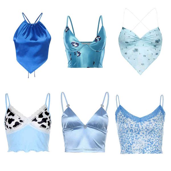 women's tanks & camis 90s blue halter y2k aesthetic summer sleeveless cropped women backless camisole tube e-girl cute sw, White
women's tanks & camis 90s blue halter y2k aesthetic summer sleeveless cropped women backless camisole tube e-girl cute sw, White