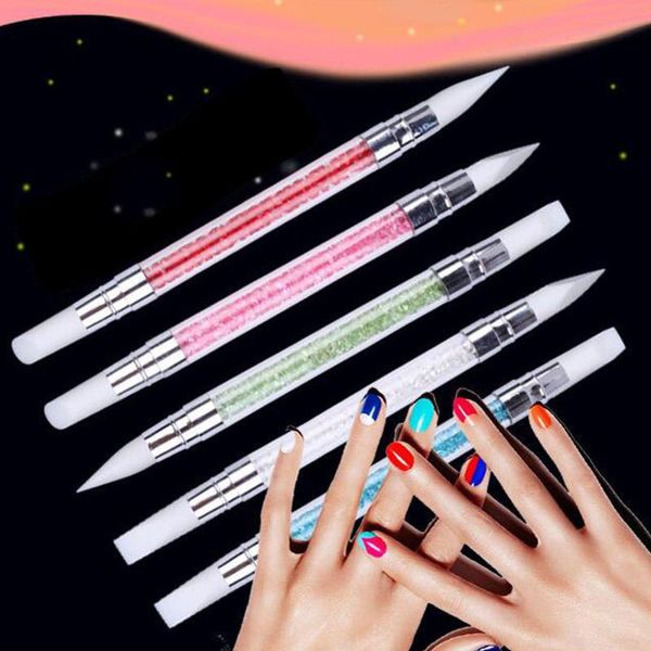 dotting tools 5pcs nail tool double head silicone pen single with drill hollow embossing manicure point, Silver
dotting tools 5pcs nail tool double head silicone pen single with drill hollow embossing manicure point, Silver