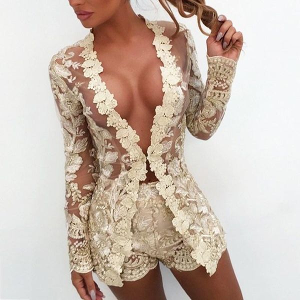 women's two piece pants women sheer lace patchwork blouse and shorts deep v neck bodycon outfits 2 set party nightclub wear, White
women's two piece pants women sheer lace patchwork blouse and shorts deep v neck bodycon outfits 2 set party nightclub wear, White