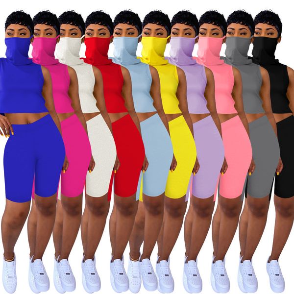 designer 2021 jumpsuits women summer 2 two piece outfits tracksuits sleeveless vest with face mask biker shorts casual sports set jogging cl, Black;white
designer 2021 jumpsuits women summer 2 two piece outfits tracksuits sleeveless vest with face mask biker shorts casual sports set jogging cl, Black;white