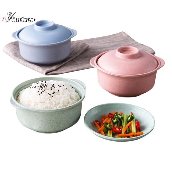 1pc natural eco-friendly wheat straw bowl with cover kitchen soup noodle rice fruit salad bowls tableware
1pc natural eco-friendly wheat straw bowl with cover kitchen soup noodle rice fruit salad bowls tableware