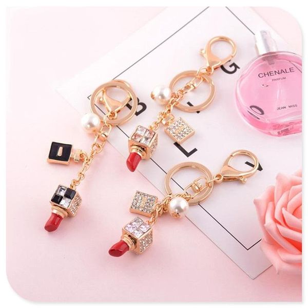 keychains fashion accessories diamond-encrusted lipstick car keychain pendant female bag perfume bottle, Silver
keychains fashion accessories diamond-encrusted lipstick car keychain pendant female bag perfume bottle, Silver