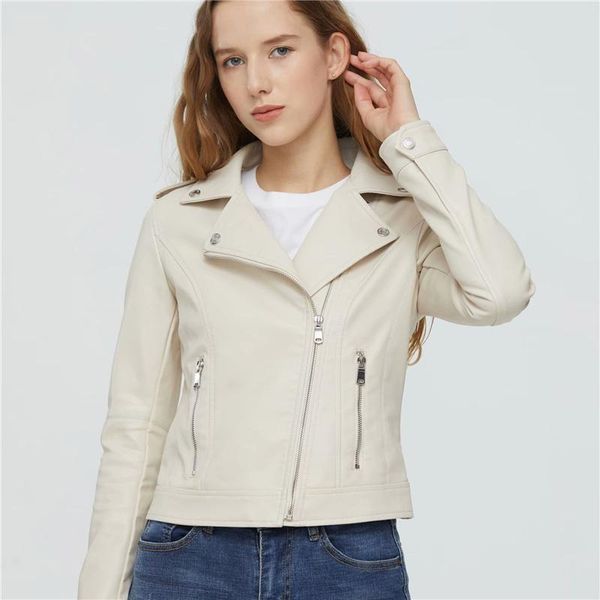 women's leather & faux nice casual woman white slim short jacket cool female basic solid zipper outerwear ladies streetwear jackets, Black
women's leather & faux nice casual woman white slim short jacket cool female basic solid zipper outerwear ladies streetwear jackets, Black