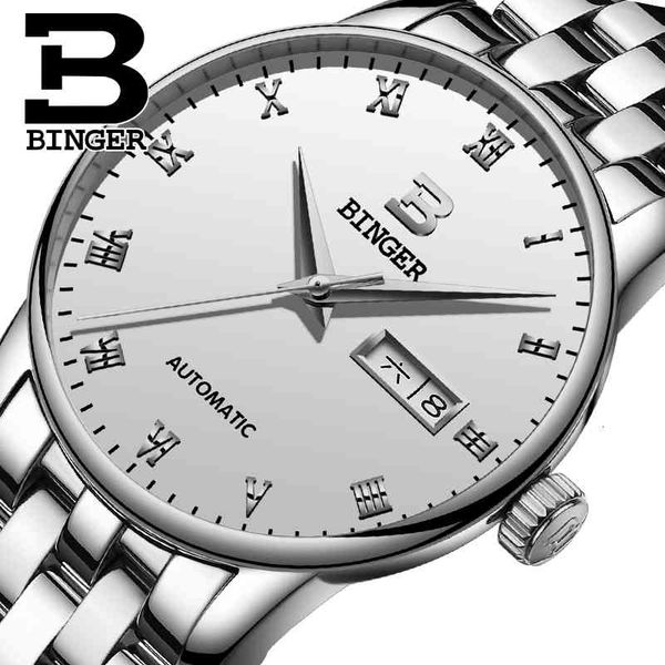 business watch binger luxury brand watches for men casual clock stainless steel strap automatic mechanical relogio 2017, Slivery;brown
business watch binger luxury brand watches for men casual clock stainless steel strap automatic mechanical relogio 2017, Slivery;brown