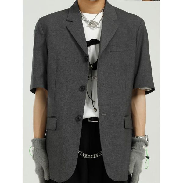 men's clothing - 2021 summer product korean light mature style short sleeve ruffian handsome suit trend casual suits & blazers, White;black
men's clothing - 2021 summer product korean light mature style short sleeve ruffian handsome suit trend casual suits & blazers, White;black