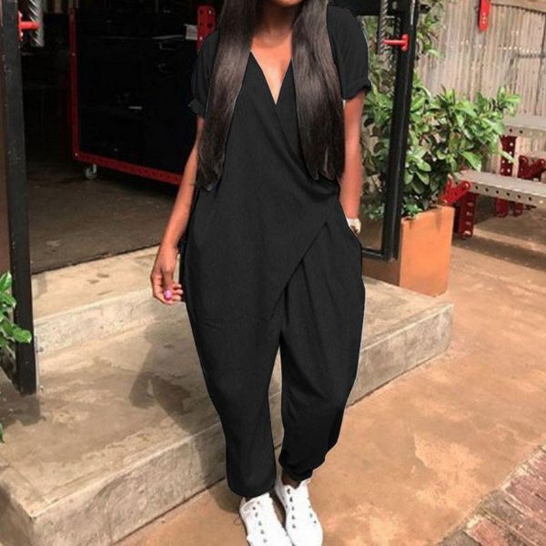 solid color summer overalls women jumpsuits fashion pants v neck button playsuits female short sleeve romeper women's & rompers, Black;white
solid color summer overalls women jumpsuits fashion pants v neck button playsuits female short sleeve romeper women's & rompers, Black;white