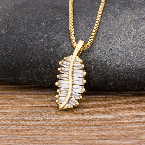chains 2021 charm leaf necklace copper inlaid zircon pendant feather chain necklaces women birthday party gifts, Silver
chains 2021 charm leaf necklace copper inlaid zircon pendant feather chain necklaces women birthday party gifts, Silver