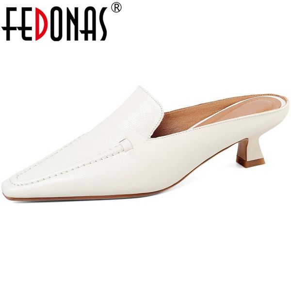 dress shoes fedonas shallow genuine leather women mules 2021 spring summer slingbacks high heels pumps working casual woman, Black
dress shoes fedonas shallow genuine leather women mules 2021 spring summer slingbacks high heels pumps working casual woman, Black