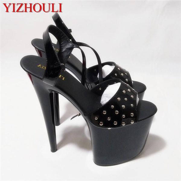 ladies party high heels, platform baking 20 cm heel sandals, rivet decoration, dancing shoes sandals, Black
ladies party high heels, platform baking 20 cm heel sandals, rivet decoration, dancing shoes sandals, Black