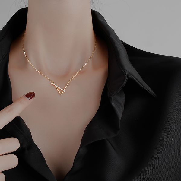 geometric necklace necklace female small wind design feeling necklace female collarbone chain contracted temperament, Silver
geometric necklace necklace female small wind design feeling necklace female collarbone chain contracted temperament, Silver