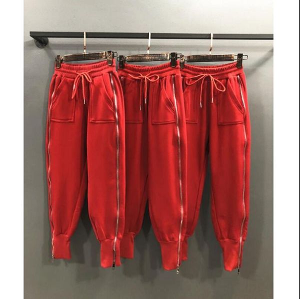 women's pants & capris spring 2021 red sweatpants streetwear female cool side zipper high waist sports loose students leisure trousers, Black;white
women's pants & capris spring 2021 red sweatpants streetwear female cool side zipper high waist sports loose students leisure trousers, Black;white