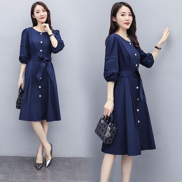 casual dresses elegant dress women's mid-length spring summer fashion o-neck high waist vestidos temperament shirt female a895, Black;gray
casual dresses elegant dress women's mid-length spring summer fashion o-neck high waist vestidos temperament shirt female a895, Black;gray