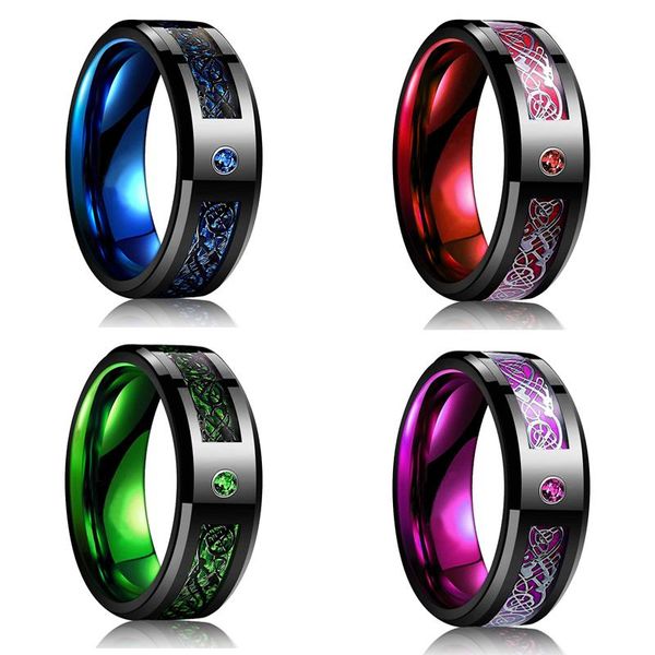 wedding rings 8mm titanium steel ring for men women punk celtic dragon blue red carbon fiber zirconia inlay band, Slivery;golden
wedding rings 8mm titanium steel ring for men women punk celtic dragon blue red carbon fiber zirconia inlay band, Slivery;golden
