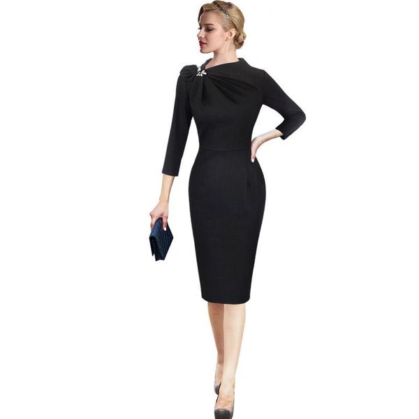 elegant women dresses 2021 office formal work female business pencil o-neck short sleeves plus size dress vestidos casual, Black;gray
elegant women dresses 2021 office formal work female business pencil o-neck short sleeves plus size dress vestidos casual, Black;gray