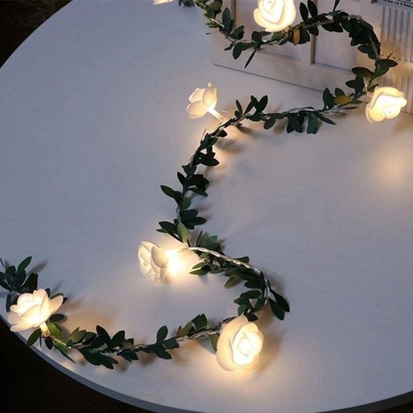 party decoration 2 strips of 6 meters 40 lights simulation green leaf rattan rose flower vine led light string diy
party decoration 2 strips of 6 meters 40 lights simulation green leaf rattan rose flower vine led light string diy