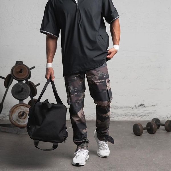 men's pants summer men sports running camouflage loose sweatpants spring lace-up trousers fitness overalls pockets -40, Black
men's pants summer men sports running camouflage loose sweatpants spring lace-up trousers fitness overalls pockets -40, Black