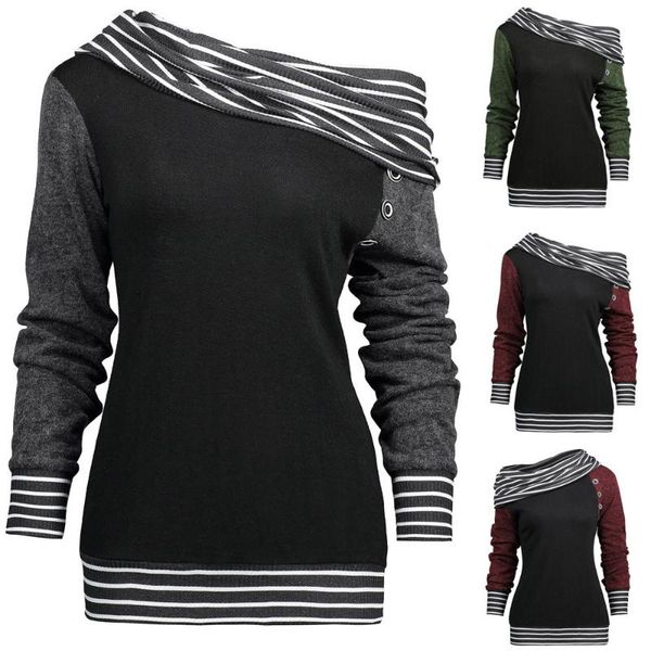 women's hoodies & sweatshirts 2021 women hooded sweatshirt long-sleeved fashion skew neck long sleeve striped patchwork button top, Black
women's hoodies & sweatshirts 2021 women hooded sweatshirt long-sleeved fashion skew neck long sleeve striped patchwork button top, Black