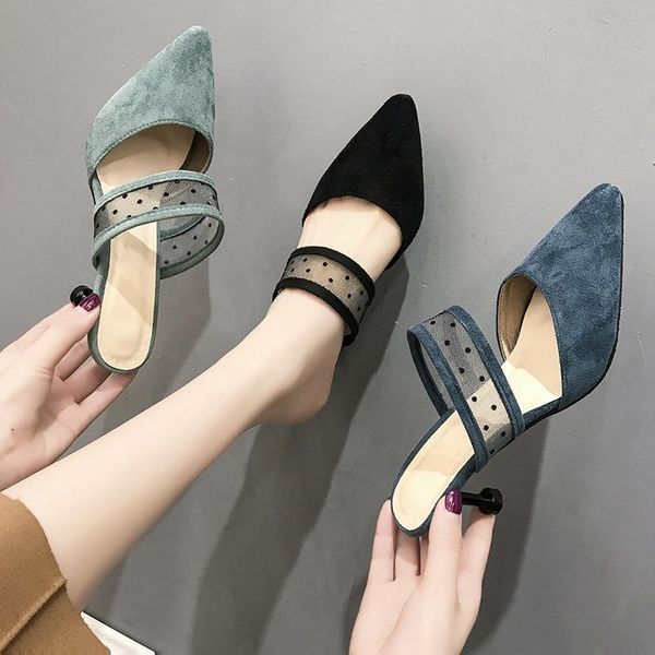 fashion high heels ladies shoes woman slippers 2021 suede pointed toe solid flock women mules slide casual, Black
fashion high heels ladies shoes woman slippers 2021 suede pointed toe solid flock women mules slide casual, Black