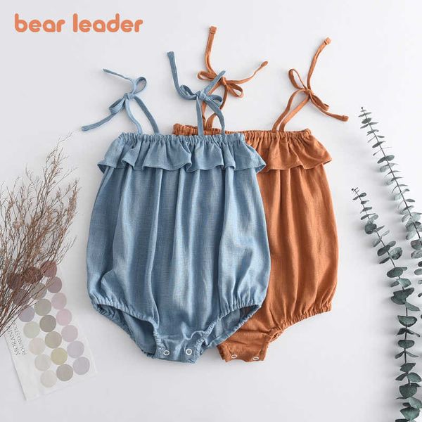 bear leader born baby summer casual jumpsuits cute bowtie sling costumes toddler girls ruffles rompers solid clothing suits 210708, Blue
bear leader born baby summer casual jumpsuits cute bowtie sling costumes toddler girls ruffles rompers solid clothing suits 210708, Blue