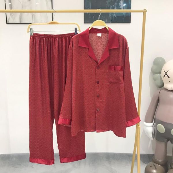 Men's Sleepwear Spring Autumn Men Pajamas Set Satin 2PCS Long Sleeve Shirt&Pants Male Silky Sleep Casual Pyjamas Suit Homewear JN4L, Black;brown
Men's Sleepwear Spring Autumn Men Pajamas Set Satin 2PCS Long Sleeve Shirt&Pants Male Silky Sleep Casual Pyjamas Suit Homewear JN4L, Black;brown