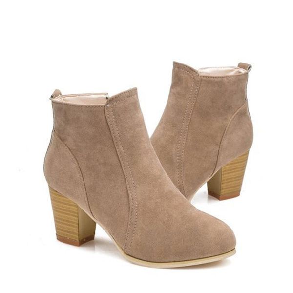 women ankle boots 2021 fashion suede leather high heel ladies shoes for drop, Black
women ankle boots 2021 fashion suede leather high heel ladies shoes for drop, Black