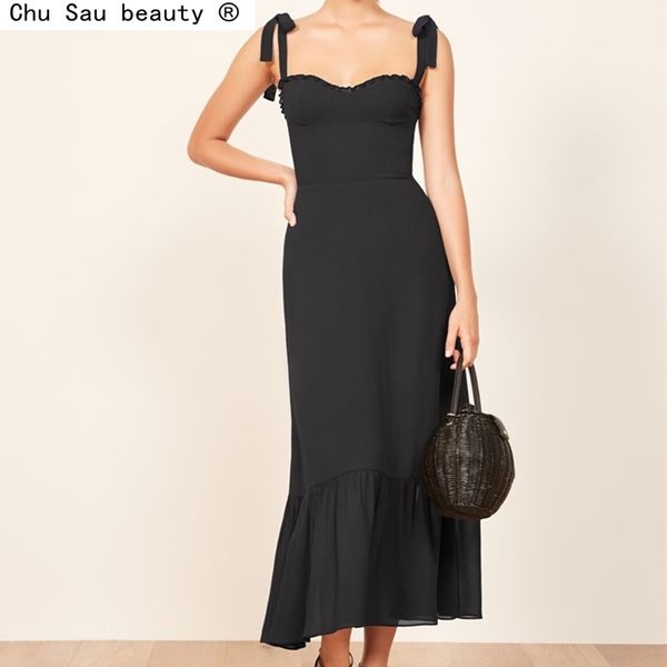 summer women's bowknot suspender skirt seaside vacation french slim high waist elastic fold stitching long dress 210514, Black;gray
summer women's bowknot suspender skirt seaside vacation french slim high waist elastic fold stitching long dress 210514, Black;gray