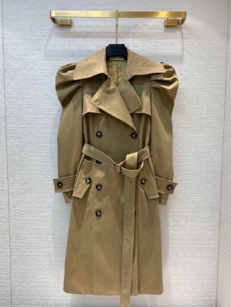 european and american catwalk style sleeve double-breasted khaki trench coat, Black;gray
european and american catwalk style sleeve double-breasted khaki trench coat, Black;gray