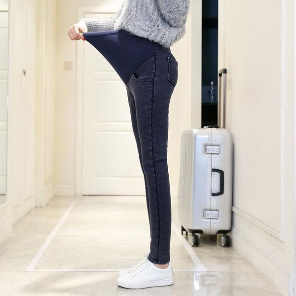 autumn and winter plus velvet thickening gold maternity pants abdominal denim wear clothes pregnancy bottoms, White
autumn and winter plus velvet thickening gold maternity pants abdominal denim wear clothes pregnancy bottoms, White