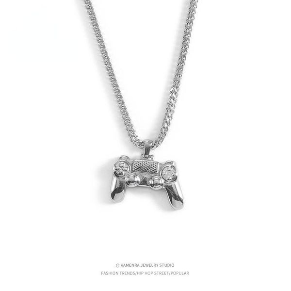 chains personality wild fashion retro game console handle pendant necklace cuban couple hip hop trend punk street gift accessories, Silver
chains personality wild fashion retro game console handle pendant necklace cuban couple hip hop trend punk street gift accessories, Silver