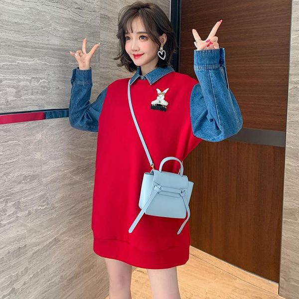 women's tracksuits cowboy lapel cartoon embroidery loose stitching space cotton fleece dress clothing in winter, Gray
women's tracksuits cowboy lapel cartoon embroidery loose stitching space cotton fleece dress clothing in winter, Gray