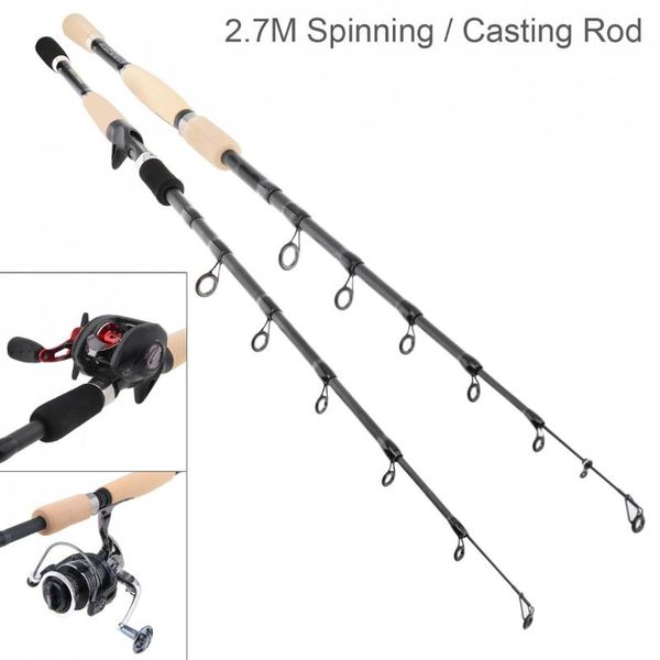 2.7m 7 section carbon fiber lure fishing rod ultra light spinning /casting pole boat rods
2.7m 7 section carbon fiber lure fishing rod ultra light spinning /casting pole boat rods
